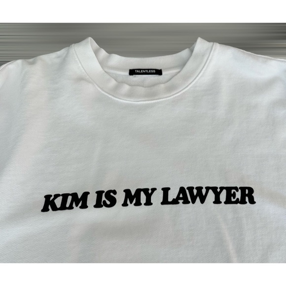 Talentless “Kim is my Lawyer” Sweatshirt. NWOT. Size S/M - Picture 5 of 9